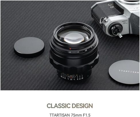 TTArtisan 75mm F1.5 Swirly Bokeh Full Frame Camera Lens Large Aperture Lens Compatible with M42 Mount Camera Lens (Black) in Kuwait