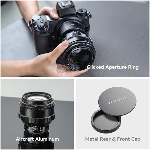TTArtisan 75mm F1.5 Swirly Bokeh Full Frame Camera Lens Large Aperture Lens Compatible with M42 Mount Camera Lens (Black) in Kuwait