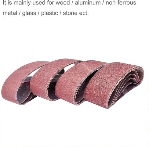 20 PCS 3 inch x 21 inch Abrasive Sanding Belts - 5 Each of 40 80 120 240 Grit Aluminum Oxide Sanding Belts for Belt Sander (3 x 21 inch) in Kuwait