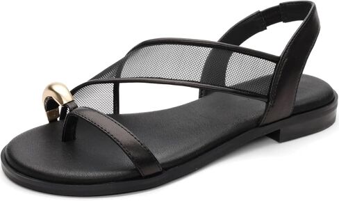 Sanctuary Women's Suave Toe Ring Flat Sandal-Open Toe Slip-On, Comfortable Cushioned Footbed, Stylish Casual Summer Footwear in Kuwait