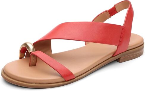 Sanctuary Women's Suave Toe Ring Flat Sandal-Open Toe Slip-On, Comfortable Cushioned Footbed, Stylish Casual Summer Footwear in Kuwait