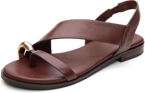 Sanctuary Women's Suave Toe Ring Flat Sandal-Open Toe Slip-On, Comfortable Cushioned Footbed, Stylish Casual Summer Footwear in Kuwait