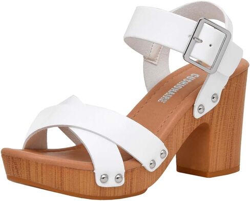 Dunes Women's Sayer Faux Wood Sandal +Comfort Foam & LiteSole Technology in Saudi Arabia