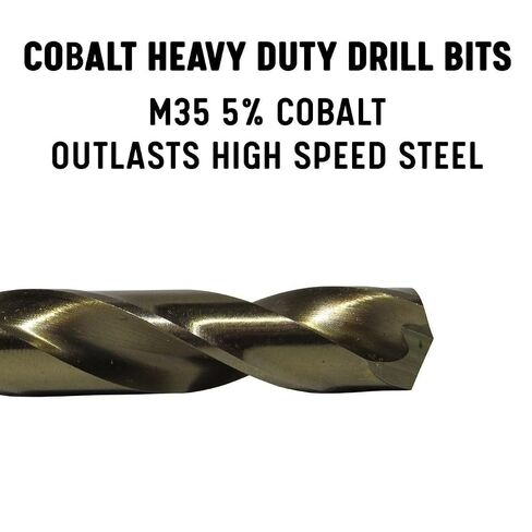 Drill America 3 Piece Quick Change Cobalt Drill Set with Hex Shank, (1/8, 3/16", 1/4"), COHEX Series in Kuwait