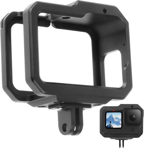 Aluminium Protective Case for GoPro Hero 13/12/11/10/9, Durable Hard Frame Cases Protector, Strong Metal Housing Frame Video Cage with Magnetic Fingers and Sliding Cover in Kuwait