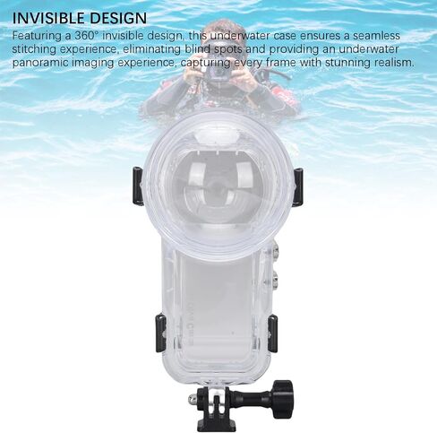 AMONIDA 60M 196ft Dive Case, Underwater Diving Cover, Panoramic Protective Cover with 360 Degree Seamless Stitching & Bracket Accessories, Ideal for X5 Camera in Kuwait