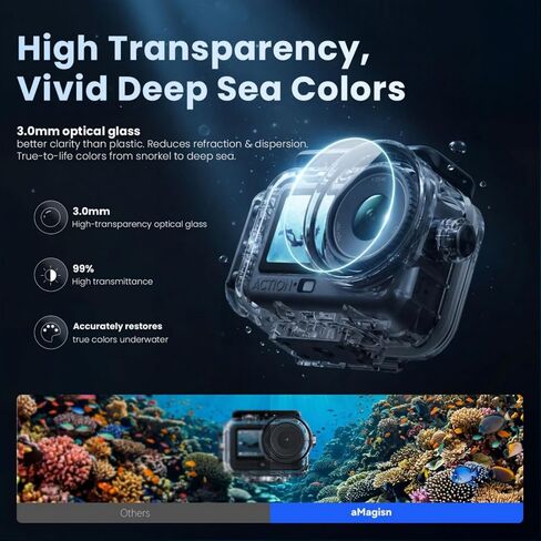 Waterproof Case for DJI Osmo Action 6,Waterproof Shell Diving Shell Accessories Deep Dive for DJI Osmo Action 6 in Kuwait