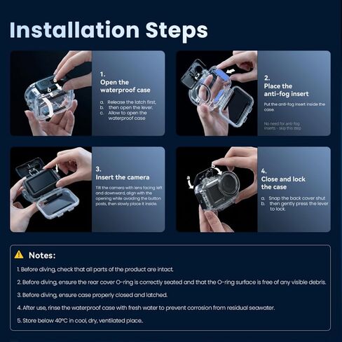 Waterproof Case for DJI Osmo Action 6,Waterproof Shell Diving Shell Accessories Deep Dive for DJI Osmo Action 6 in Kuwait