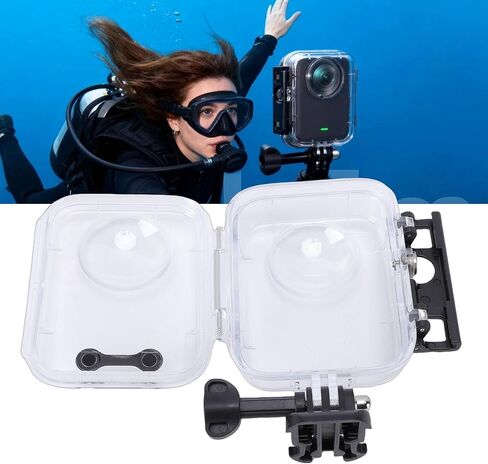 Diving Housing, 45m/147ft Water Proof Protection Diving Phone Case Anti Shock and Scratch Seamless Spherical Lens Underwater Housing for Osmo 360, Dive in Kuwait