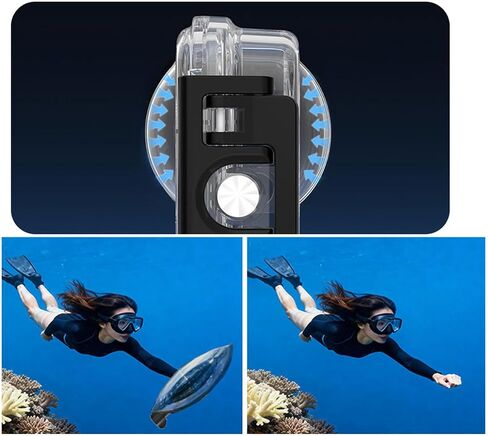 Diving Housing, 45m/147ft Water Proof Protection Diving Phone Case Anti Shock and Scratch Seamless Spherical Lens Underwater Housing for Osmo 360, Dive in Kuwait