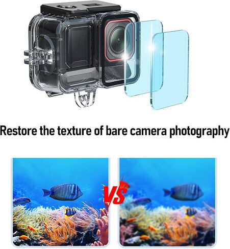 Naroote Camera Underwater Dive Case, Protective Diving Housing Cover with 45m Depth & High Transmittance, PC & 316 Stainless Steel, Ideal for Underwater Photography in Kuwait