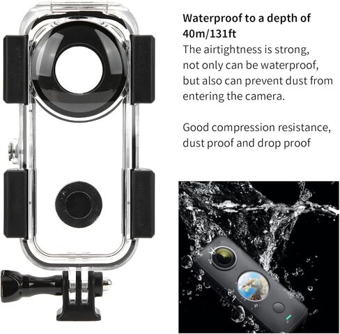 40m 131ft Rainproof Housing Case Protective Underwater Dive Shell for ONE X2 Camera in Kuwait