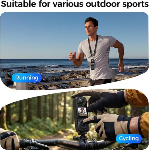 Vlogging Camera Action Body Camera Video Recording POV Handheld Cam | 4K UHD/Dual-Lens/Connect to APP/1.54in Screen/2000mAh Battery/90-170min/for Motorcycle Sports Bike in Kuwait