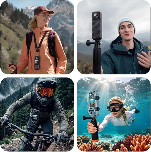 Vlogging Camera Action Body Camera Video Recording POV Handheld Cam | 4K UHD/Dual-Lens/Connect to APP/1.54in Screen/2000mAh Battery/90-170min/for Motorcycle Sports Bike in Kuwait