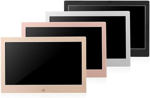 Digital Photo Frames 10 inch Video Advertising Player HDMI high Definition Multi Function Digital Picture Frame Intelligent Identification of Horizontal and Vertical Photos (Gold) (Gold) in Kuwait