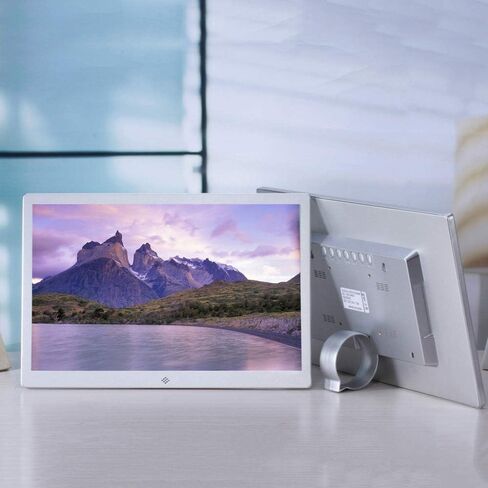 Digital Photo Frame 15.4 Inch 1280x800 High Resolution 16:9 FHD IPS Screen Digital Picture Frames Digital Picture Frame Support HDMi Input 1080P HD Video Playback (Black 15 Inch) (Silver 15 Inch) in Kuwait