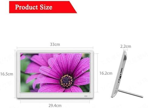 Photo Digital Photo Frame 13 Inch IPS Screen Digital Photo Frames with USB Sd Card Slots and Remote Control Digital Picture Frame 16:9 Widescreen,White in Kuwait