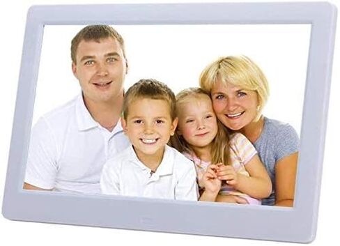 Digital Photo Frame, Digital Picture Frame 10.1 Inch Intelligent Human Body Induction Uv Remote Control Electronic Photo Frame for Home Decoration (White) (Black) in Kuwait
