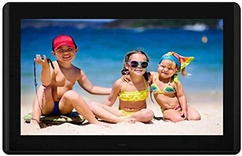 Digital Photo Frame, Digital Picture Frame 10.1 Inch Intelligent Human Body Induction Uv Remote Control Electronic Photo Frame for Home Decoration (White) (Black) in Kuwait
