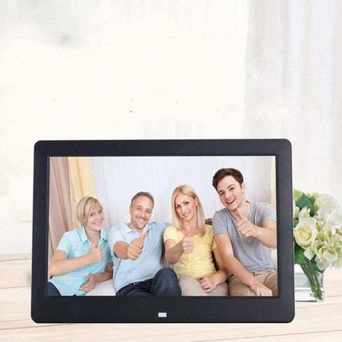 Digital Photo Frame, Digital Picture Frame 10.1 Inch Intelligent Human Body Induction Uv Remote Control Electronic Photo Frame for Home Decoration (White) (Black) in Kuwait