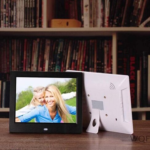 Digital Photo Frames 8 Inch Hd Electronic Photo Frame Insert U Disk Automatically Play Pictures Video Music (Black) (White) in Kuwait
