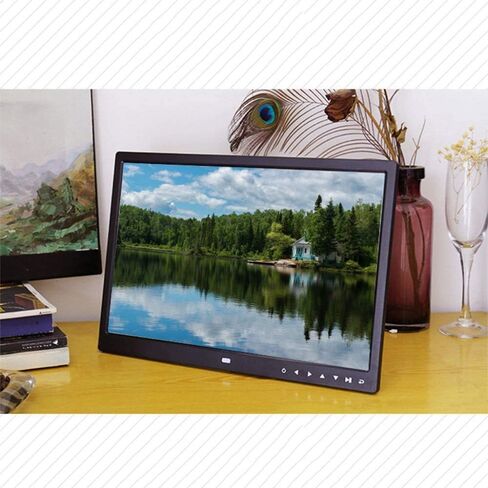 Digital Picture Frames Digital Photo Frame, 15 inch 1440 x 900 High Resolution Full IPS Photo/Music/Video Player Calendar Alarm with Remote Control, Photo Frame Digital (Black 15") (White 15") in Kuwait