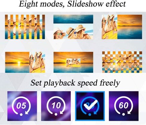 Digital Picture Frames Digital Photo Frame, 15 inch 1440 x 900 High Resolution Full IPS Photo/Music/Video Player Calendar Alarm with Remote Control, Photo Frame Digital (Black 15") (White 15") in Kuwait