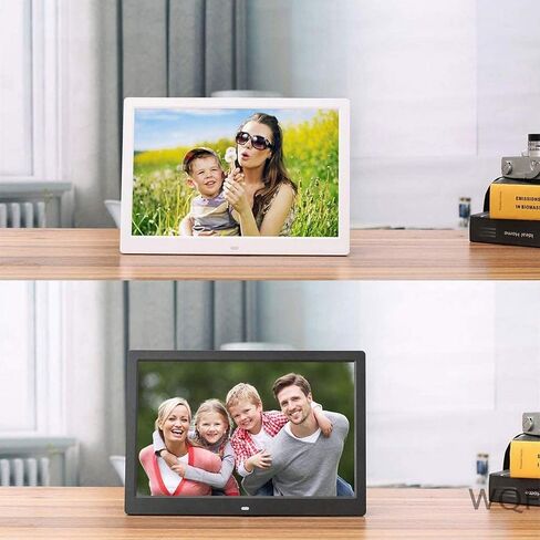 Digital Photo Frames 13 Inch 1280 * 800 Hd Resolution with Remote Remote Control Automatically Playing Video Music (White) (Black) in Kuwait