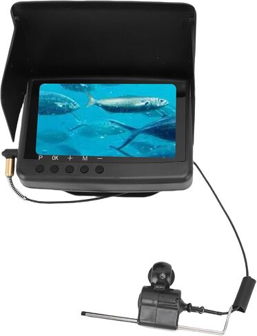Underwater Fishing Camera, 5 Inch 1080P FHD 5MP 220° Wide Angle Lens, 10000mAh Battery Fish Finder with 16GB Memory, 82ft Cable, Storage Bag in Kuwait