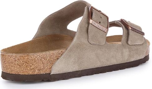 Taupe Suede Arizona Slide Sandal by Birkenstock in Kuwait