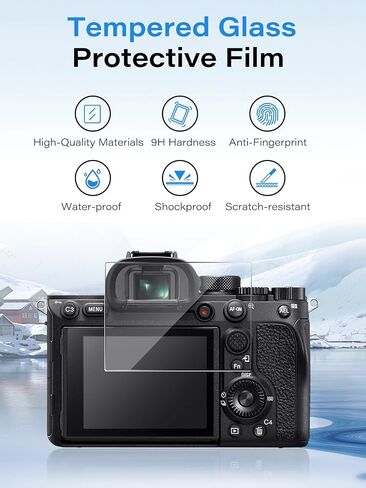 3 Pack Screen Protector for Sony A7R VI, Tempered Glass for Sony A7R6, 9H Hardness, Anti-Scratch, Bubble Free, HD Clarity in Kuwait