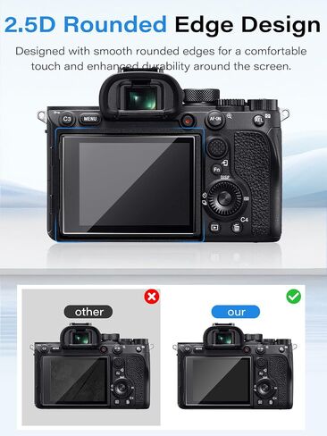 3 Pack Screen Protector for Sony A7R VI, Tempered Glass for Sony A7R6, 9H Hardness, Anti-Scratch, Bubble Free, HD Clarity in Kuwait