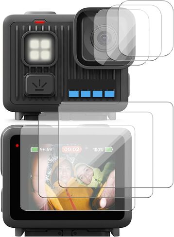 [3+3 pack] Screen Protector for GoPro LIT Hero, Screen Protector & Lens Protector for GoPro LIT Hero Action Camera, 9H Hardness Ultra Clear Tempered Glass,Anti-Scratch Anti-Fingerprint in Kuwait