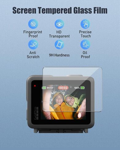 [3+3 pack] Screen Protector for GoPro LIT Hero, Screen Protector & Lens Protector for GoPro LIT Hero Action Camera, 9H Hardness Ultra Clear Tempered Glass,Anti-Scratch Anti-Fingerprint in Kuwait
