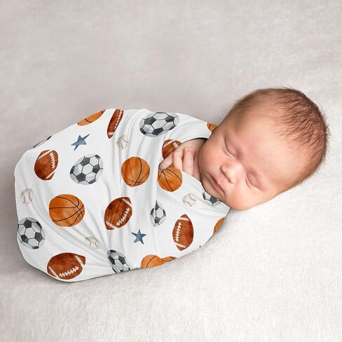 Sweet Jojo Designs Green Vintage Airplane Boy Baby Swaddle Blanket for Infant, Newborn Lightweight Jersey Stretchy Receiving Security Stroller Cover - Airplanes, Transportation, Clouds, Sun, Aviator in Kuwait