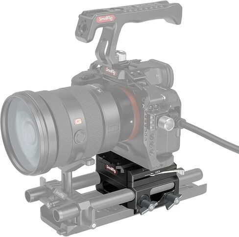 SMALLRIG Lightweight Base Plate Riser System with Dual 15mm Rod Clamp, Base Plate Magnesium Alloy Version, w/Plate for Manfrotto Style, 40% Lighter - 3067 in Kuwait