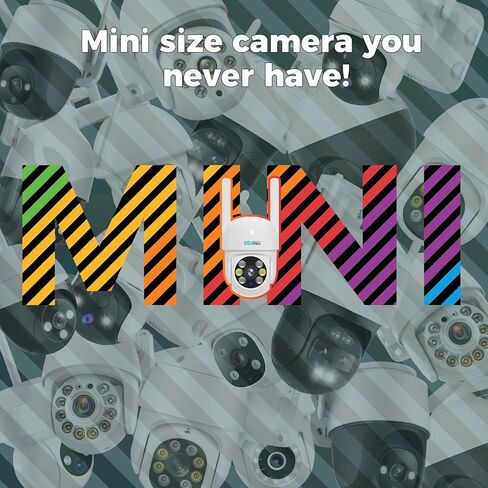 Sovmiku CA3 AI Auto Tracking Mini 2K Security Camera Wireless Outdoor, Two-Way Audio, Easy to Setup, 9.8Ft Power Cable,360° View, Color Night Vision, Audible Flashlight Alarm, 180 Days Exchange Policy in Kuwait
