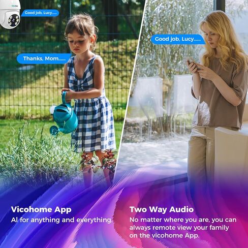 Sovmiku CA3 AI Auto Tracking Mini 2K Security Camera Wireless Outdoor, Two-Way Audio, Easy to Setup, 9.8Ft Power Cable,360° View, Color Night Vision, Audible Flashlight Alarm, 180 Days Exchange Policy in Kuwait