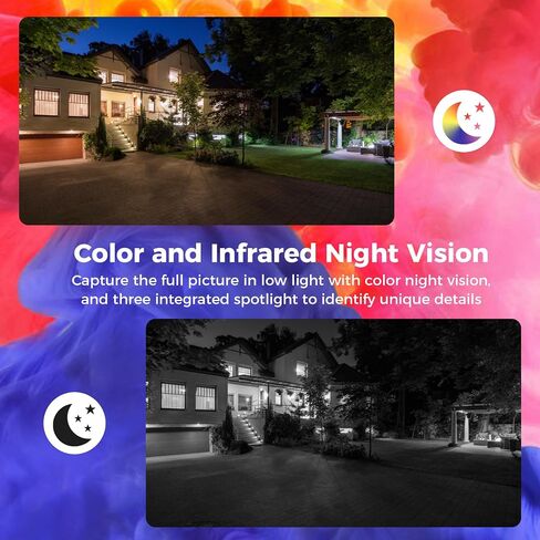 Sovmiku CA3 AI Auto Tracking Mini 2K Security Camera Wireless Outdoor, Two-Way Audio, Easy to Setup, 9.8Ft Power Cable,360° View, Color Night Vision, Audible Flashlight Alarm, 180 Days Exchange Policy in Kuwait