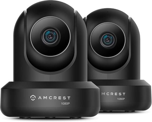 Amcrest 2-Pack 1080p WiFi Camera Indoor, 2MP Pan/Tilt Home Security Camera, Auto-Tracking, Motion & Audio Detection, Enhanced Browser Compatibility, H.265, Two-Way Talk 2PACK-IP2M-841B-V3 (Black) in Kuwait