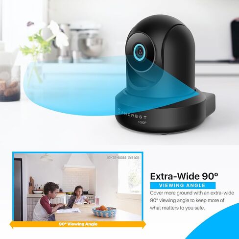 Amcrest 2-Pack 1080p WiFi Camera Indoor, 2MP Pan/Tilt Home Security Camera, Auto-Tracking, Motion & Audio Detection, Enhanced Browser Compatibility, H.265, Two-Way Talk 2PACK-IP2M-841B-V3 (Black) in Kuwait