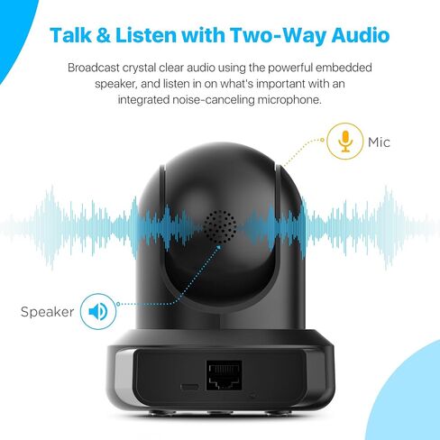 Amcrest 2-Pack 1080p WiFi Camera Indoor, 2MP Pan/Tilt Home Security Camera, Auto-Tracking, Motion & Audio Detection, Enhanced Browser Compatibility, H.265, Two-Way Talk 2PACK-IP2M-841B-V3 (Black) in Kuwait
