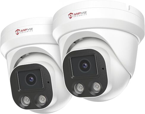 Anpviz 2-Pack 4K PoE IP Camera, 8MP Turret Security IP Camera Outdoor Wired | 100FT Night Vision, AI Human Vehicle Motion Detection, Built-in Mic, NDAA, IPC-D3283W-S-2pcs (U Series) in Kuwait