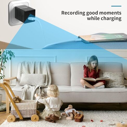 HD 1080P Dome Camera Mini Camera Small Security Camera Charger with Motion Detection for Indoor (No WiFi) in Kuwait