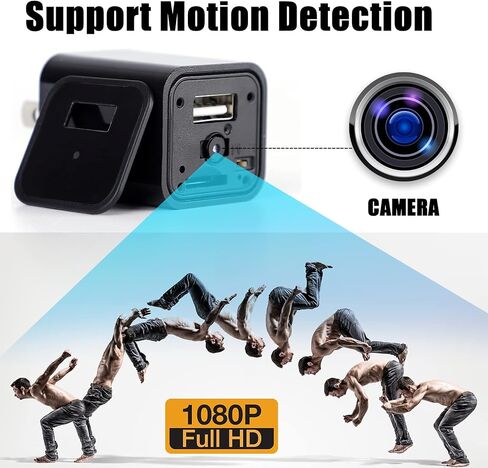 HD 1080P Dome Camera Mini Camera Small Security Camera Charger with Motion Detection for Indoor (No WiFi) in Kuwait