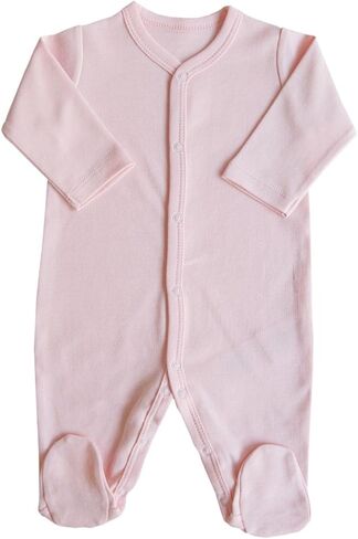 Kitikate Organic Cotton Baby Girls Footed Romper Set, 3-Pack, One-Piece Outfits with Cute Rabbit Prints in Kuwait
