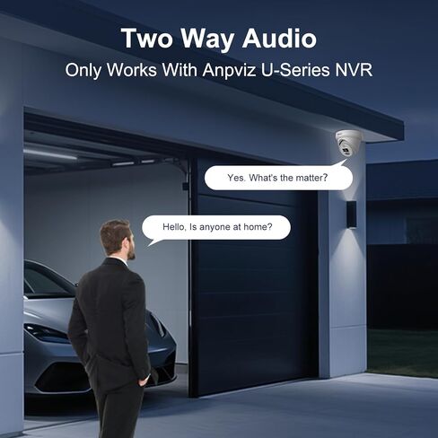 Anpviz UltraHD 6MP PoE IP Turret Camera Outdoor for Businesses | Two Way Audio, Smart Color Night Vision, Strobe Light & Audio Alarm, Human Vehicle Detection, 256 MicroSD Slot (U Series) in Kuwait
