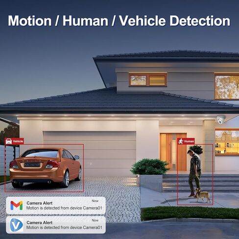 Anpviz UltraHD 6MP PoE IP Turret Camera Outdoor for Businesses | Two Way Audio, Smart Color Night Vision, Strobe Light & Audio Alarm, Human Vehicle Detection, 256 MicroSD Slot (U Series) in Kuwait