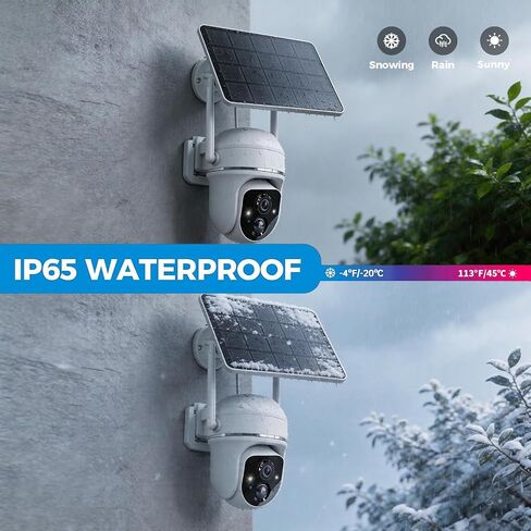Goalake 2026 5MP Solar Security Camera – Wireless Outdoor PTZ with 360°View, AI Motion Detection, 2-Way Talk, Spotlight & Siren, IP65 Weatherproof, Cloud/512GB SD Storage (Pre-Inserted a SD Card) in Kuwait