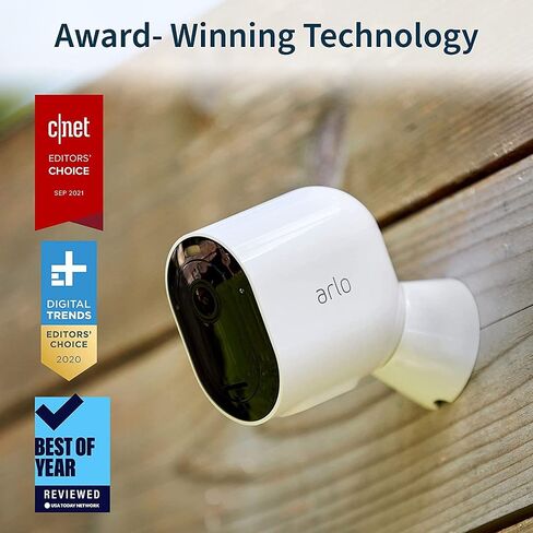 Arlo Pro 4 Spotlight Camera 4 Pack - Wireless Security, 2K Video & HDR, Color Night Vision, 2 Way Audio, Direct to WiFi No Hub Needed, VMC4450P (Renewed) in Kuwait